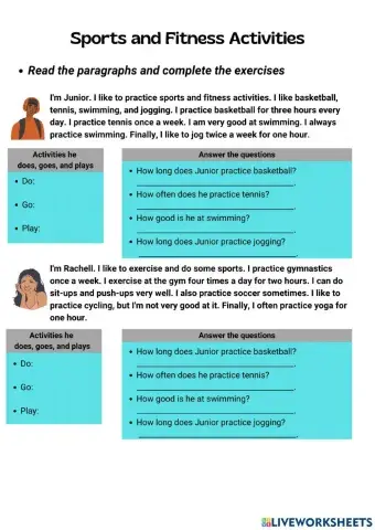 Sports and Fitness Activities