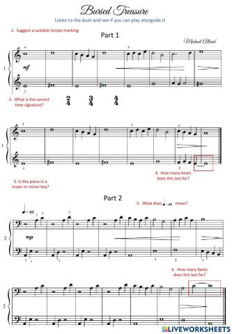 Buried Treasure Piano Duet