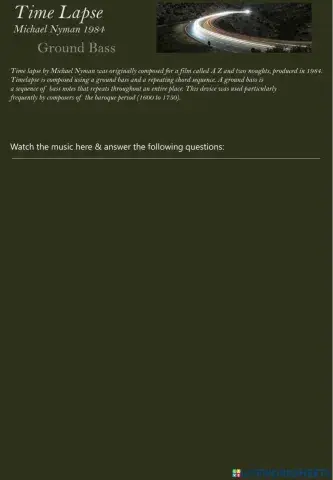 Ground Bass 1 Time Lapse