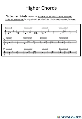 Higher and Adv Higher Chords