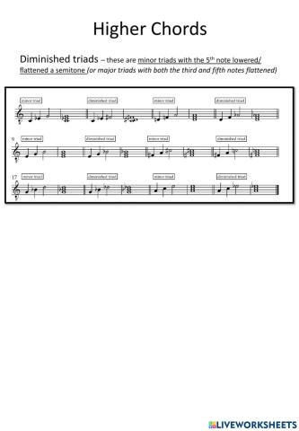 Higher and Adv Higher Chords