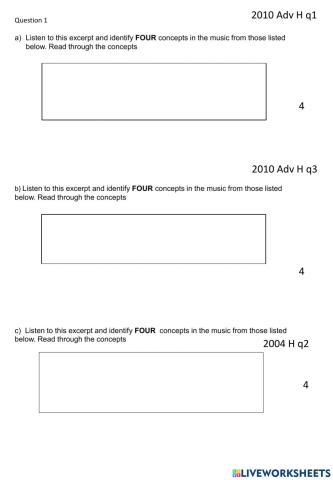 Adv Higher Music Reverse Paper 2