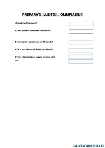 Què has après de les Olimpíades.