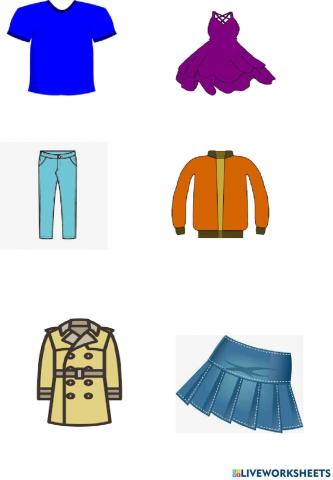 C2- clothes  t-shirt, skirt, dress, jacket, coat,