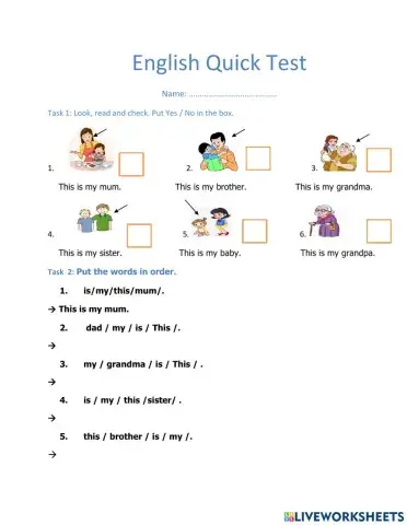 Unit 1 - Leson 2 - Quick test
