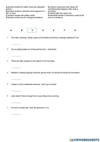 1 The true you - Grammar Ex 1