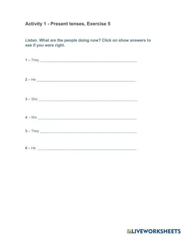 1 The true you - Grammar Ex 5