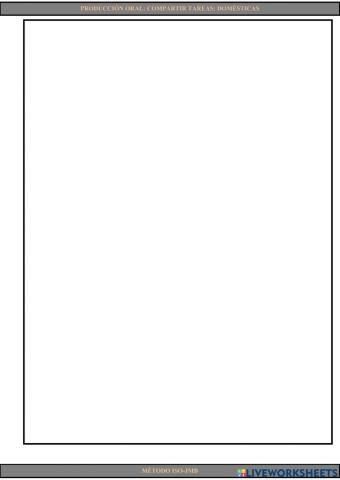 Speaking 8:Compartir tareas: domésticas