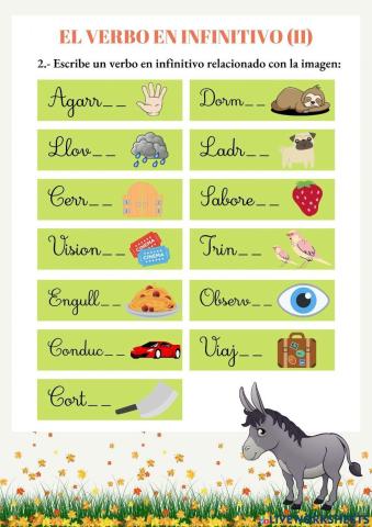 El verbo en infinitivo (ii)