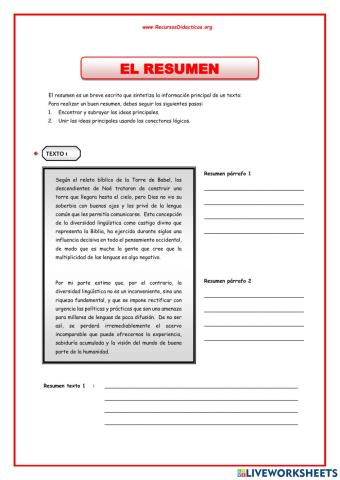 El resumen