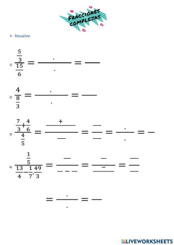 Fracciones complejas