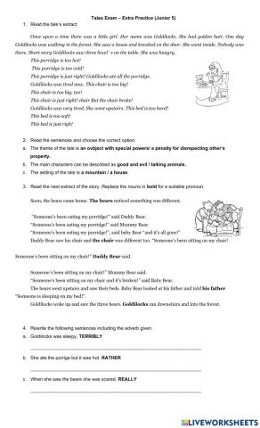 Tales - Extra Practice