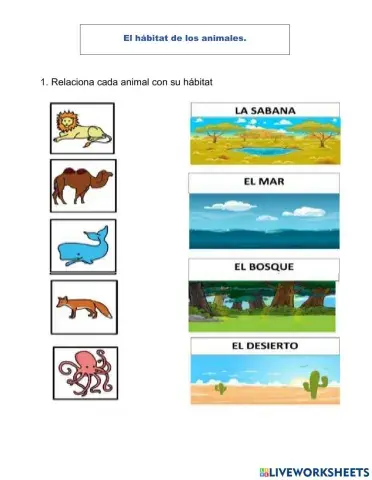 Adaptaciones de los animales según su habitad