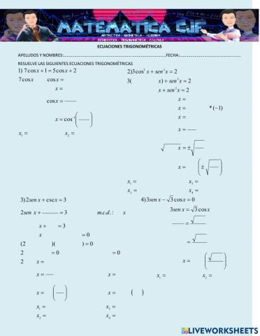 Ecuaciones Trigonométricas