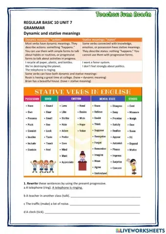 Dynamic and stative verbs