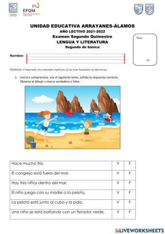 Evaluación LyL Q2