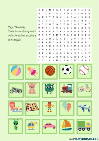 Toy Wordsearch