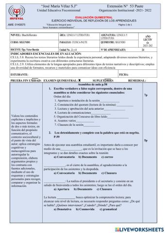 Examen de literatura