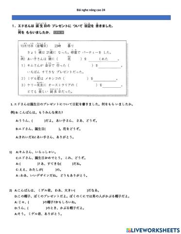 Bài nghe nâng cao 4