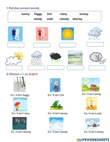 Weather + revision 'to be'