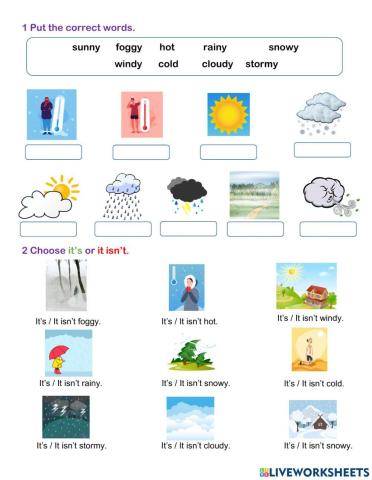 Weather + revision 'to be'