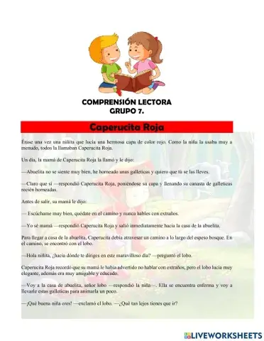 Lectura de la caperucita roja