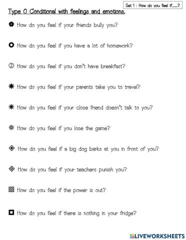 Type q Conditional with feeling and emotion