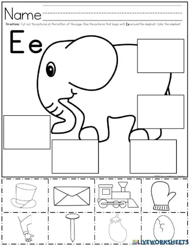 Letter E Sound Identify