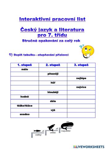 Český jazyk pro 7.třídu
