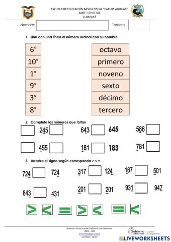 Evaluación Segundo Quimestre Matemática