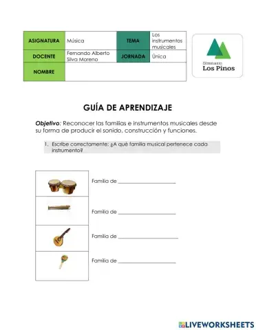 Clasificación instrumentos musicales