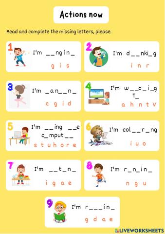 Actions now (Spelling)