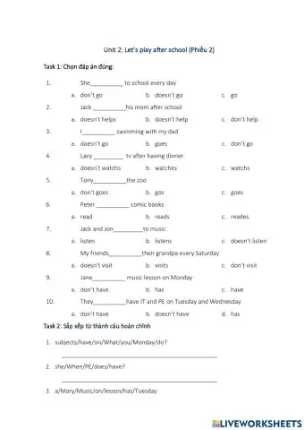 Let's play after school (Period 2)