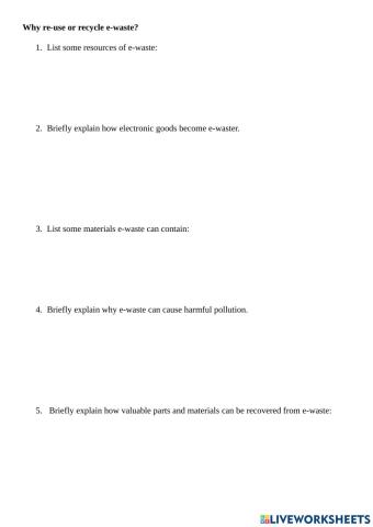 Why we use or recycle e-waste?