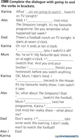 Going to for future plans