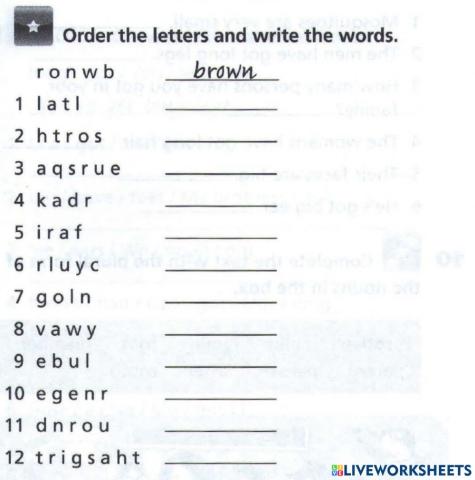 Adjectives of physical description