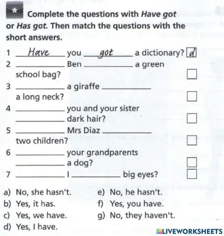 Have got Vs. Has got Grammar