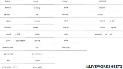 Dependent prepositions