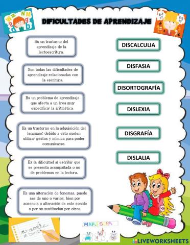 Trastornos de aprendizaje