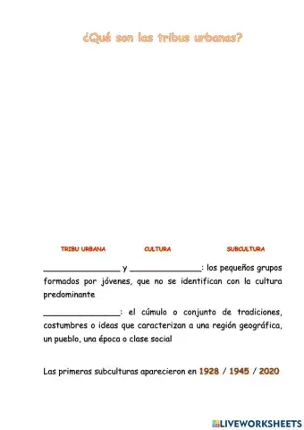 ¿Qué son las tribus urbanas?