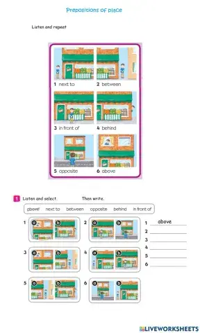 Prepositions of place