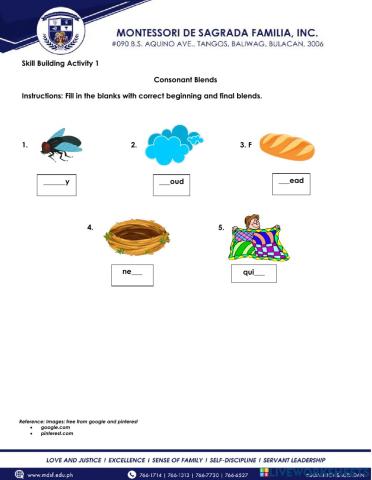 Consonant Blends SKB 1