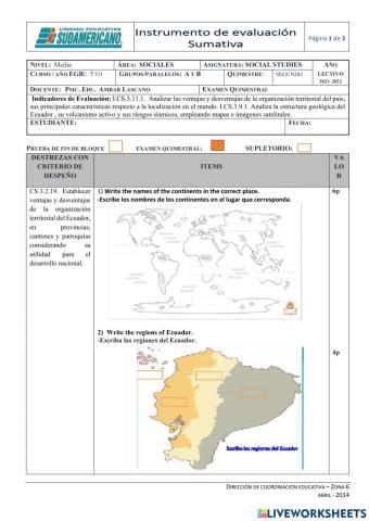 Examen cuarto bloque