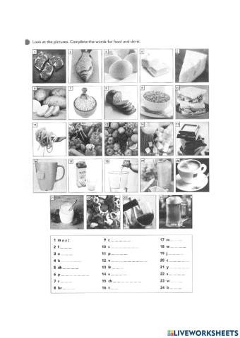 Food & drink vocabulary