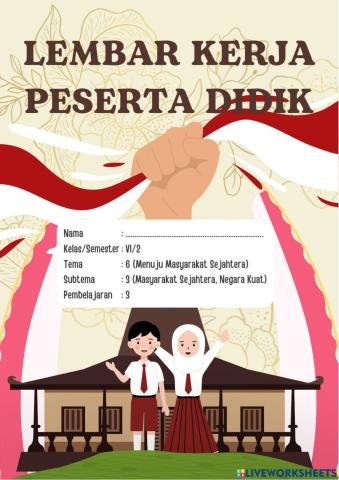 Worksheet kelas 6 tema 6