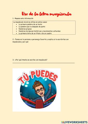 Uso de las mayúsculas