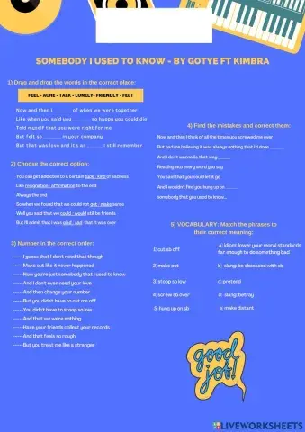 Song: Somebody I used to be