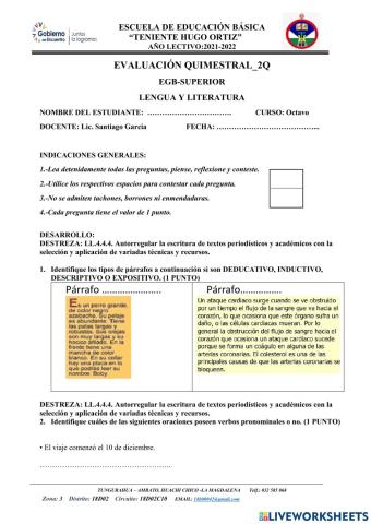 Evaluación quimestral-2q