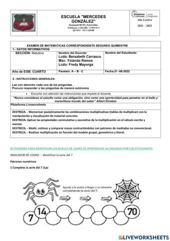 Examen de matematica