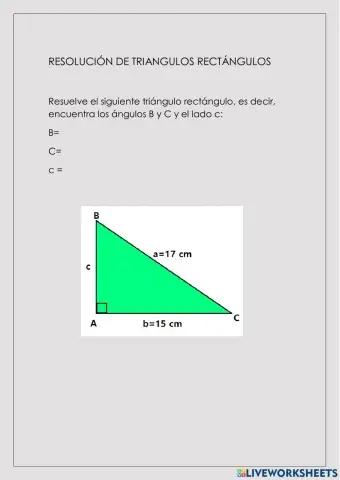Resolución de triángulos rectángulos
